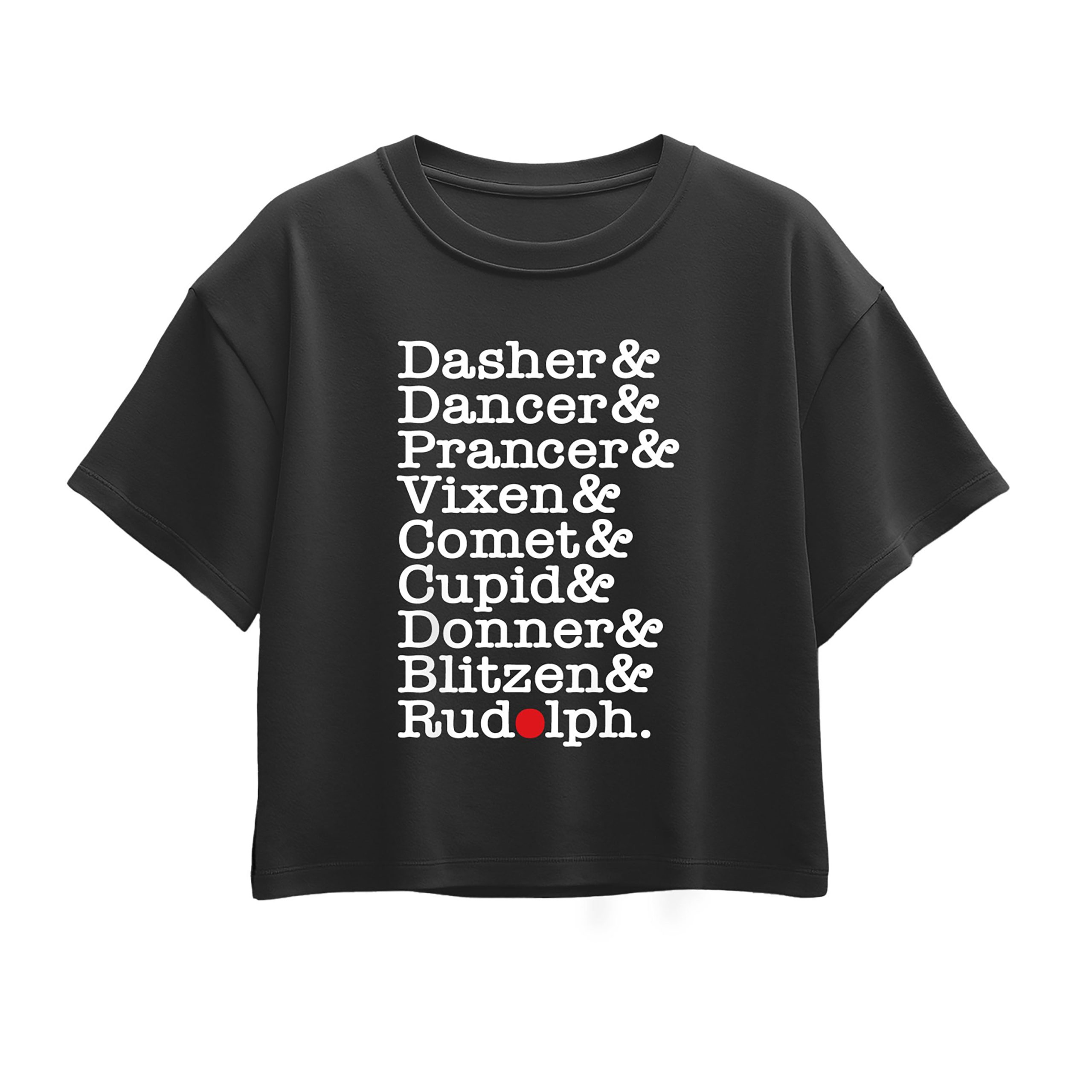 Instant Message - Reindeer List - Youth Girl Short Sleeve Boxy Tee