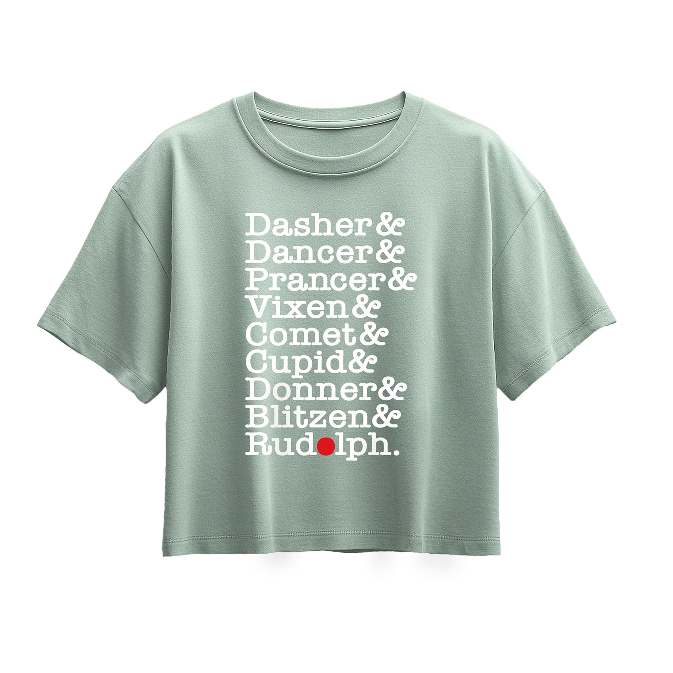 Instant Message - Reindeer List - Youth Girl Short Sleeve Boxy Tee - Image 5