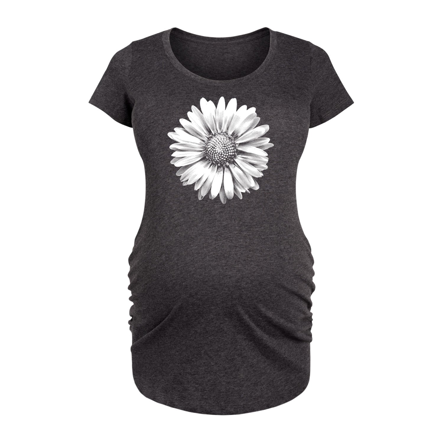 Instant Message - White Daisy - Maternity Scoop Neck Tee
