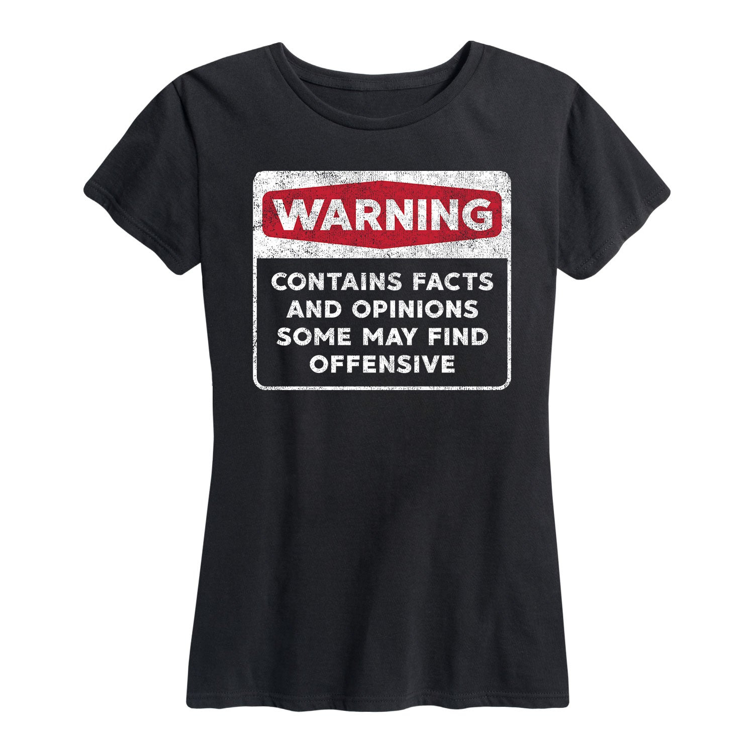 Instant Message - Warning Contains Facts And Opinions - Women's Short Sleeve Graphic T-Shirt
