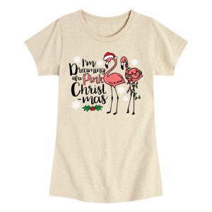 Instant Message - Im Dreaming of a Pink Christmas - Youth Girls Short Sleeve T-shirt