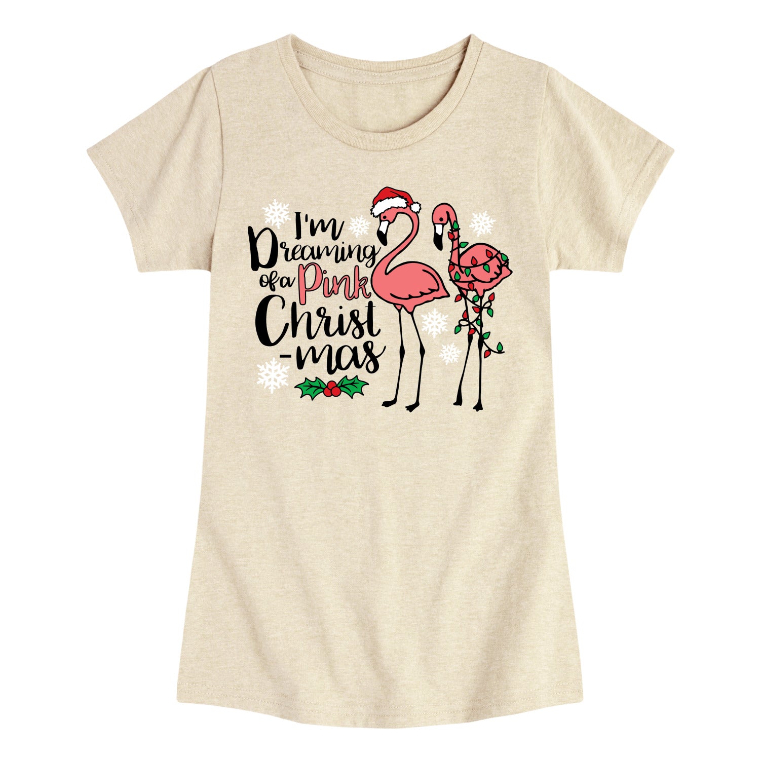 Instant Message - Im Dreaming of a Pink Christmas - Youth Girls Short Sleeve T-shirt