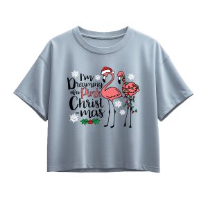 Instant Message - Im Dreaming Of A Pink Christmas - Youth Girl Short Sleeve Boxy Tee