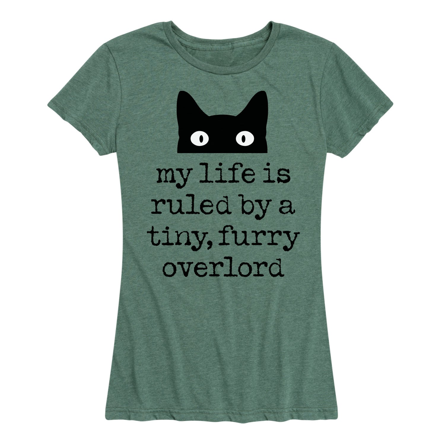 Instant Message - Life Ruled By Tiny Overlord Cat - Women's Short Sleeve Graphic T-Shirt - Image 3