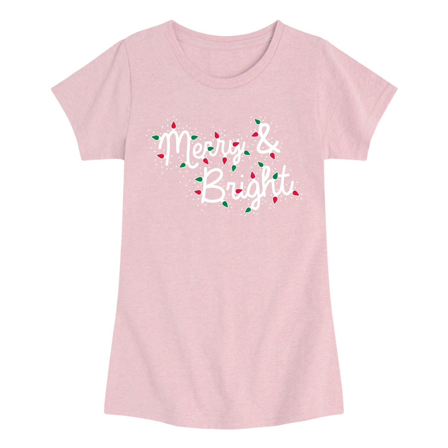 Instant Message - Merry and Bright Lights - Youth Girls Short Sleeve T-shirt - Image 2