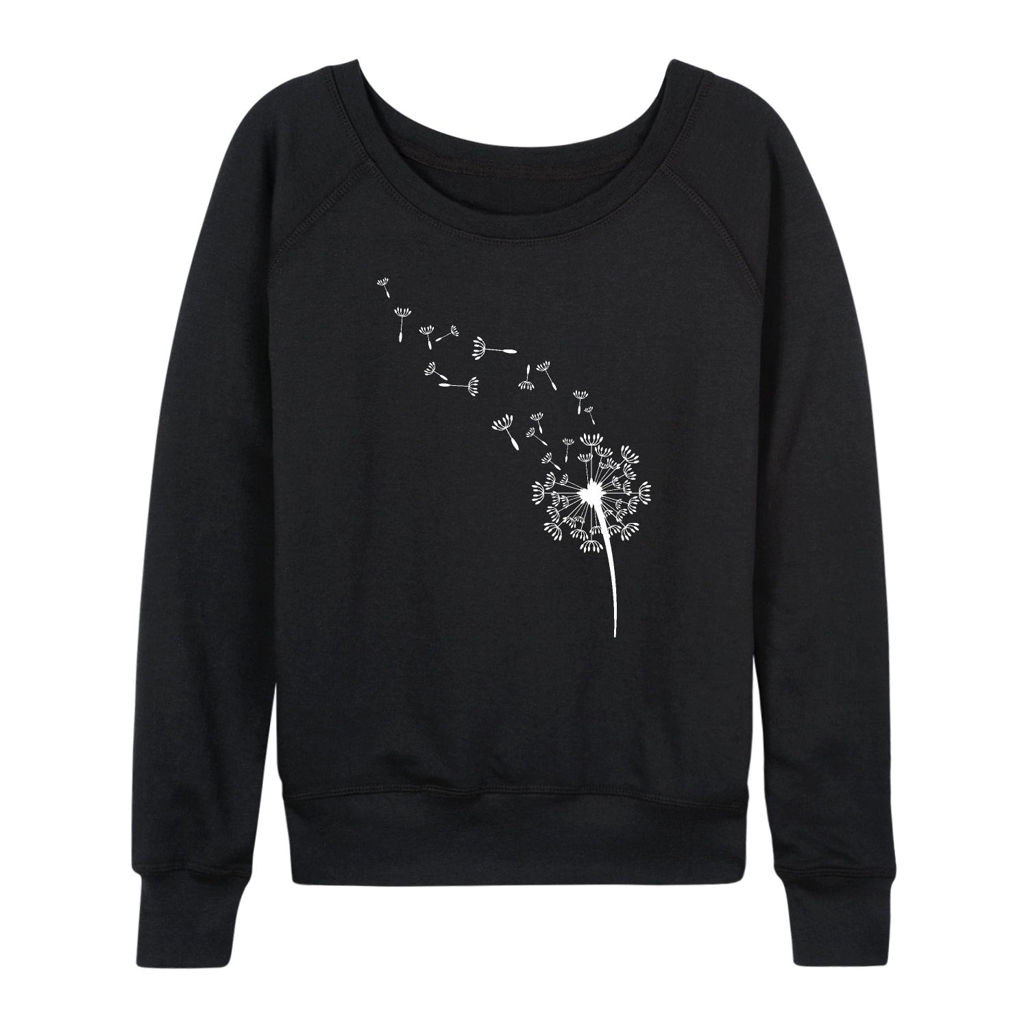 Instant Message - Dandelion Seeds - Women's French Terry Long Sleeve Pullover - Image 2