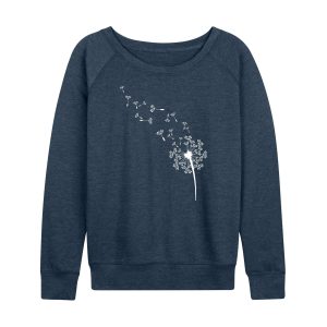 Instant Message - Dandelion Seeds - Women's French Terry Long Sleeve Pullover