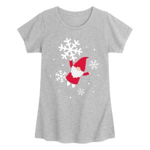 Instant Message - Snowflake Gnome - Youth Girls Short Sleeve T-shirt