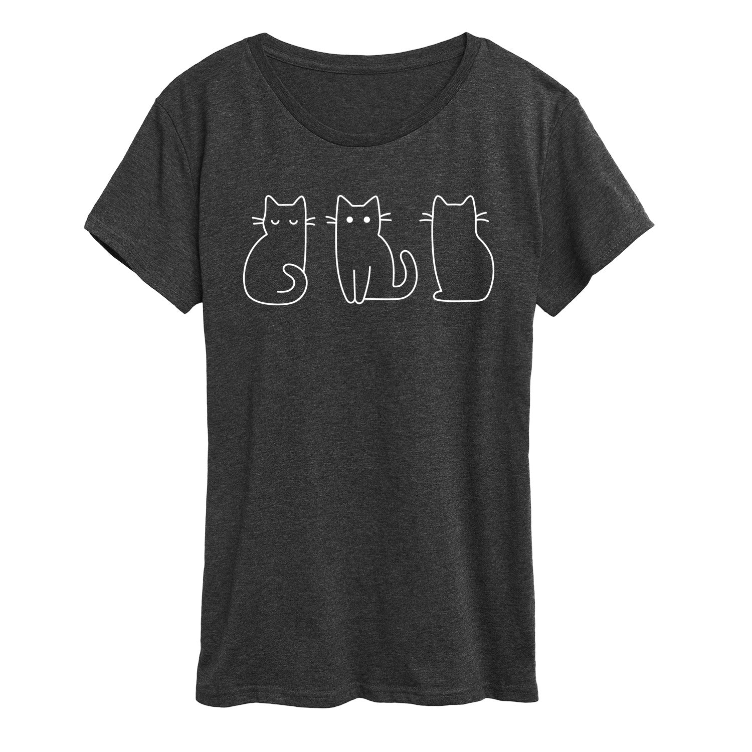 Instant Message - Cat Outlines - Women's Short Sleeve Graphic T-shirt - Image 4