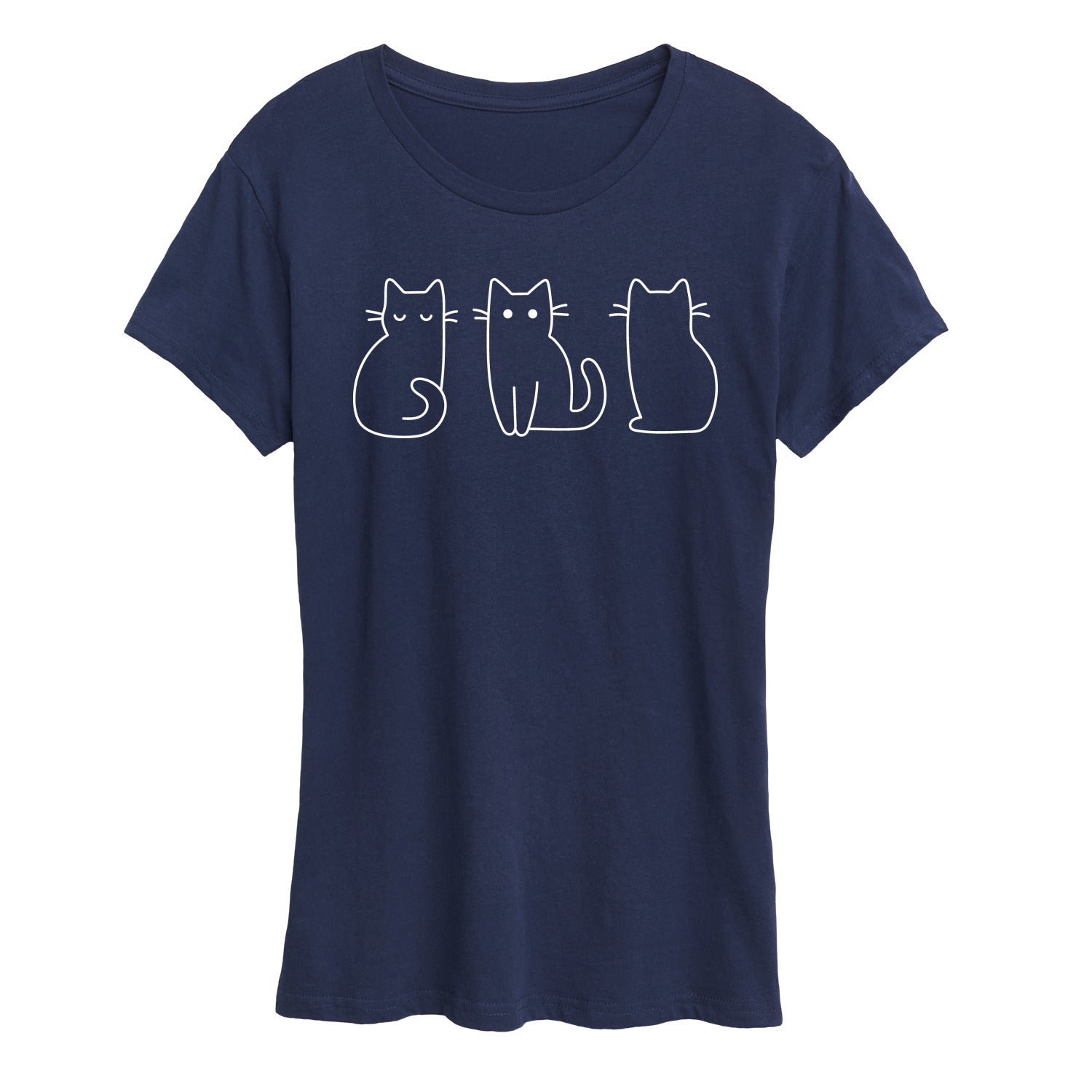 Instant Message - Cat Outlines - Women's Short Sleeve Graphic T-shirt