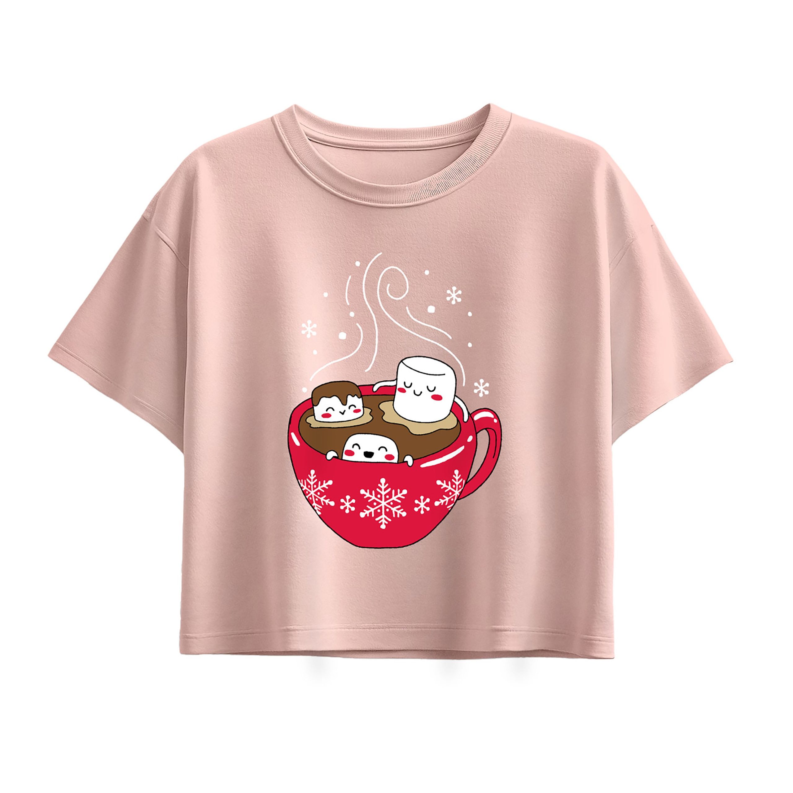 Instant Message - Marshmallow Hot Tub - Youth Girl Short Sleeve Boxy Tee - Image 3