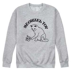 Instant Message - Meowzel tov - Men's Long Sleeve Crew Fleece Sweatshirt