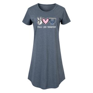 Instant Message - Peace Love Hanukkah - Ladies Any Way Dress