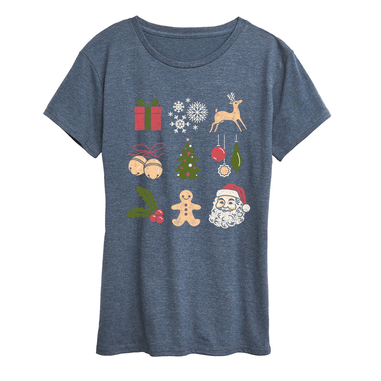 Instant Message - Christmas Icon Grid - Women's Short Sleeve Graphic T-shirt - Image 3