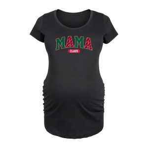 Instant Message - Mama Claus Varsity - Maternity Scoop Neck Tee
