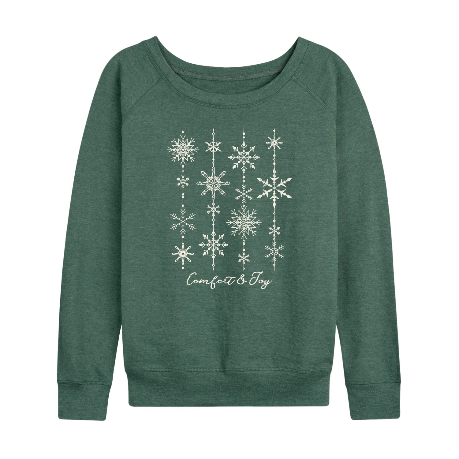 Instant Message - Comfort and Joy Snow - Women's French Terry Long Sleeve Pullover - Image 4