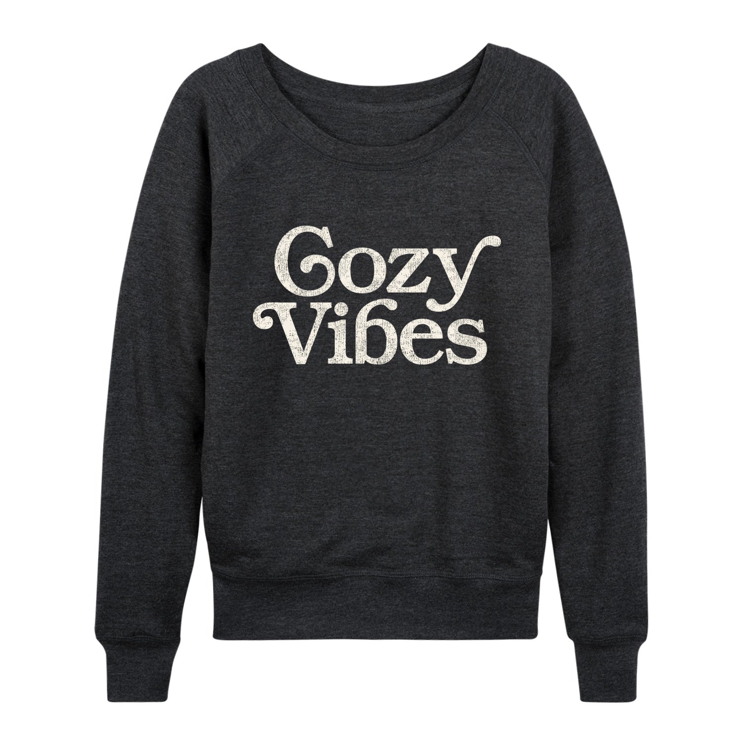 Instant Message - Cozy Vibes - Women's Lightweight French Terry Long Sleeve Shirt - Image 2