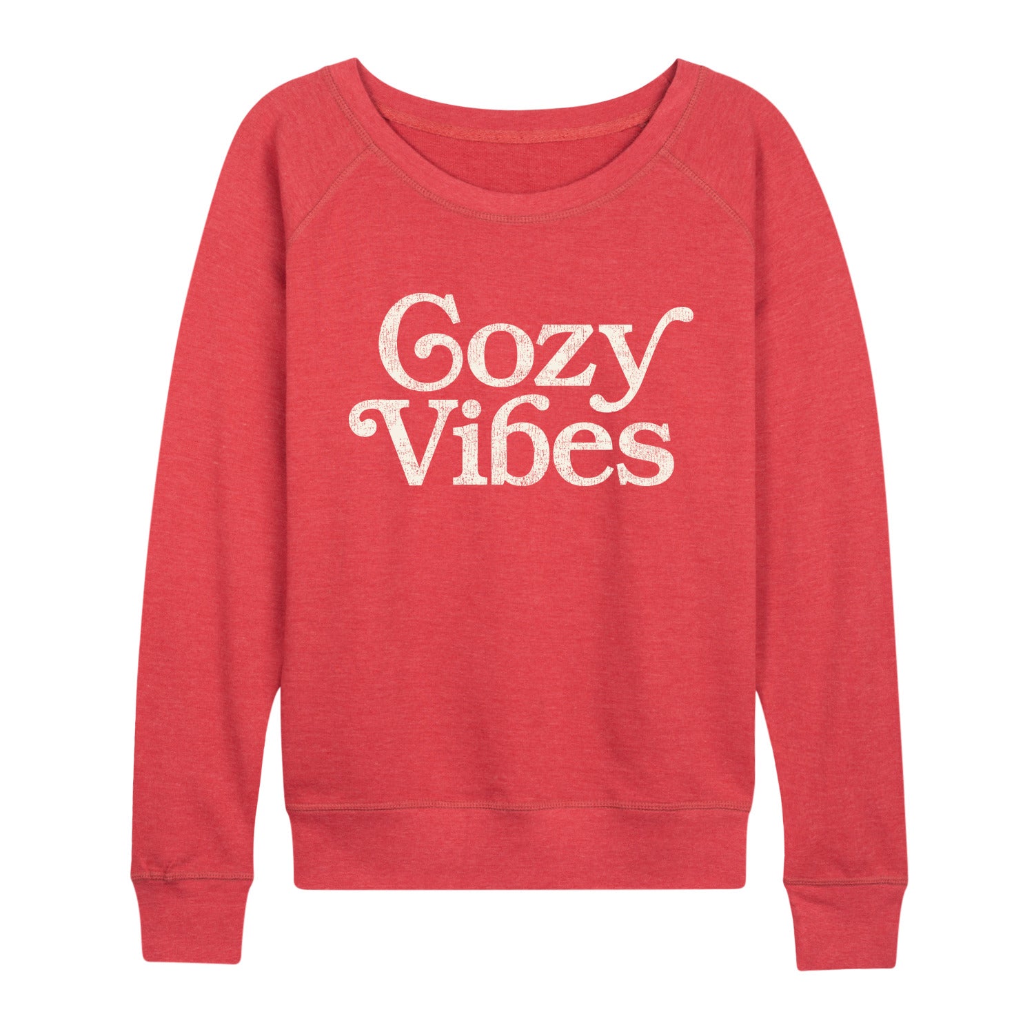 Instant Message - Cozy Vibes - Women's Lightweight French Terry Long Sleeve Shirt