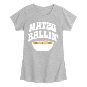 Instant Message - Matzo Ballin - Youth Girls Short Sleeve T-shirt