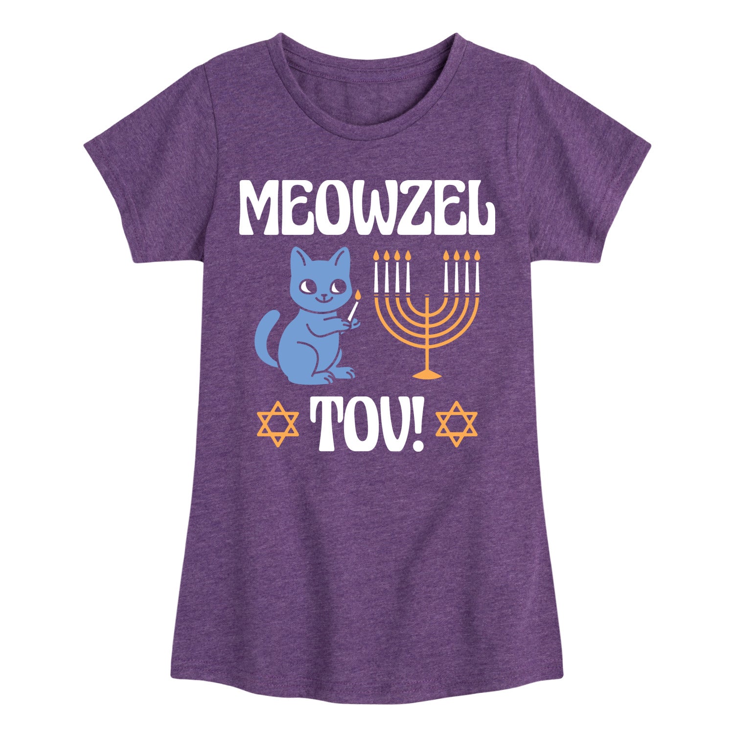 Instant Message - Meowzel Tov! - Toddler & Youth Girls Short Sleeve Graphic T-Shirt - Image 3