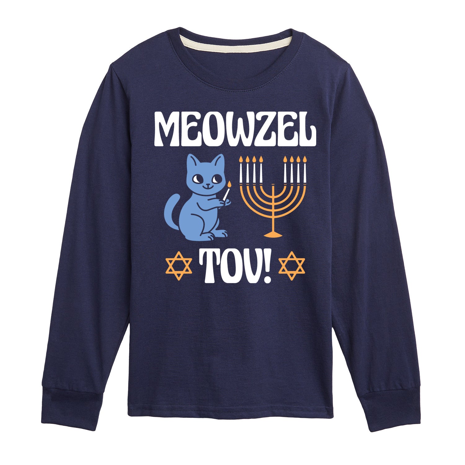 Instant Message - Meowzel Tov! - Toddler & Youth Long Sleeve Graphic T-Shirt - Image 2