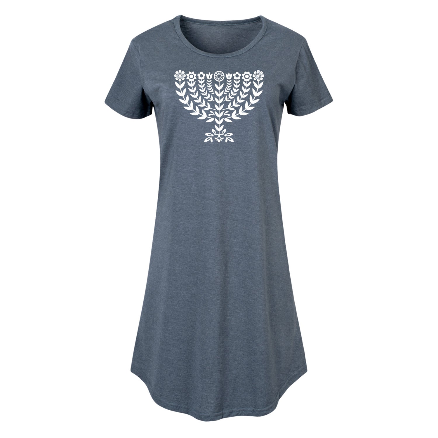 Instant Message - Floral Menorah - Ladies Any Way Dress