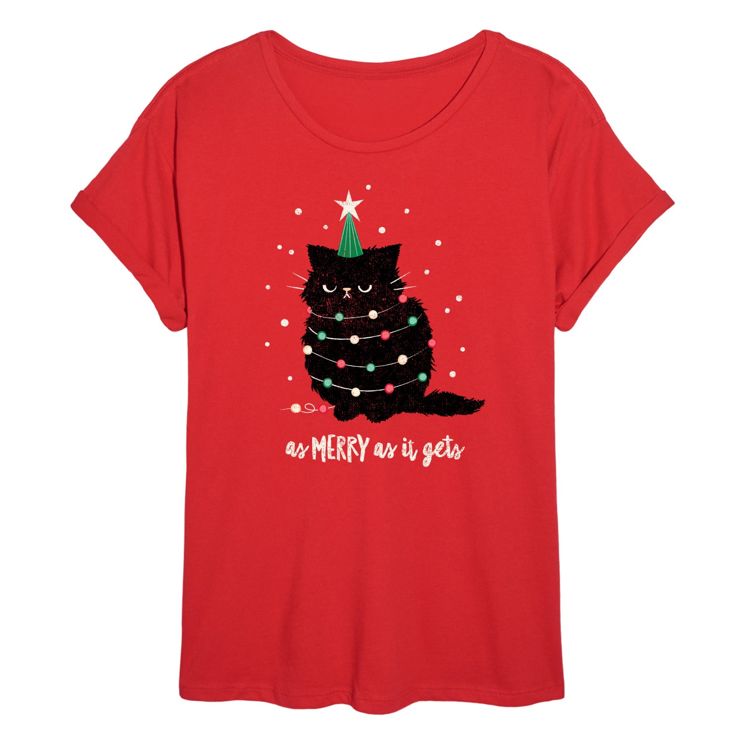 Instant Message - As Merry As It Gets - Womens Graphic T-shirt - Image 2