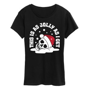 Instant Message - Skeleton Jolly As I Get - Women's Short Sleeve Graphic T-shirt