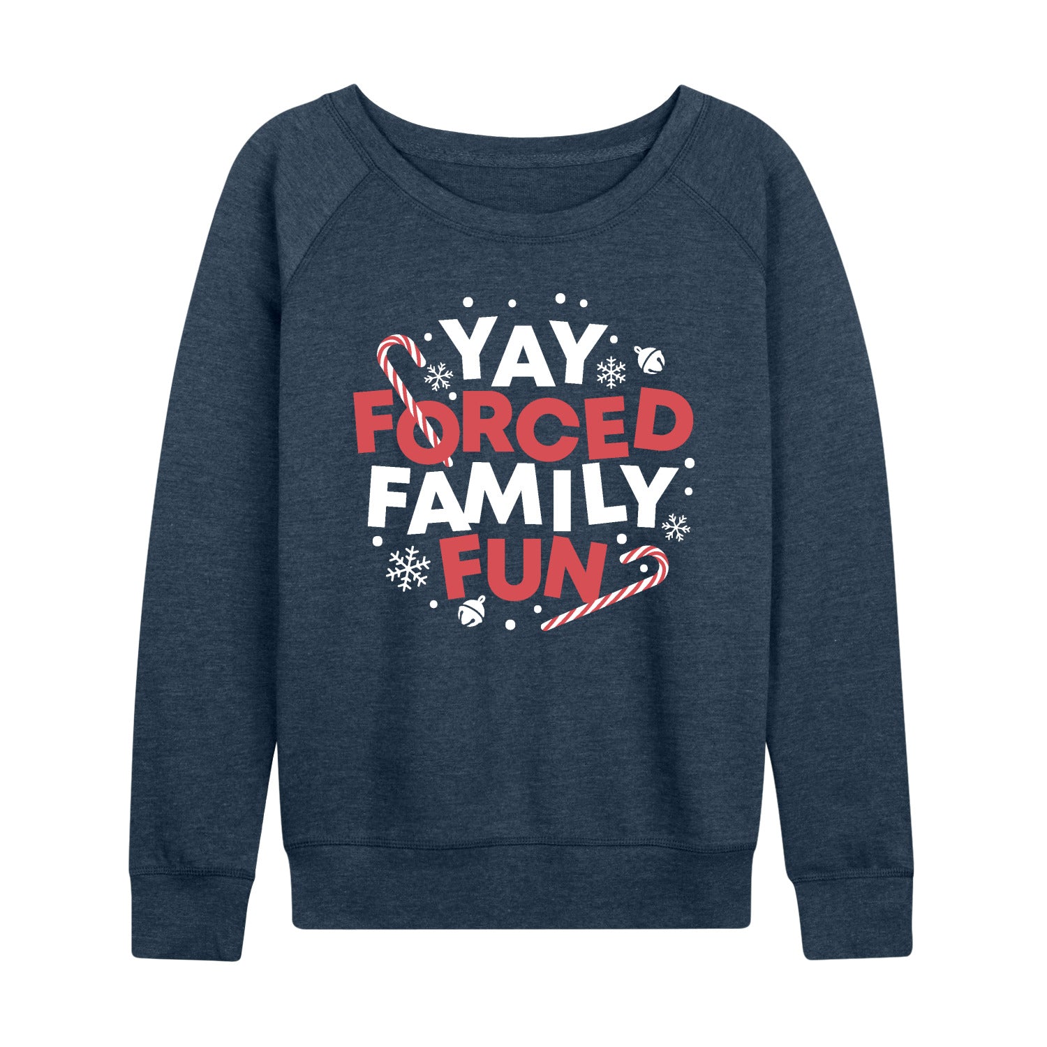 Instant Message - Yay Forced Family Fun - Women's French Terry Long Sleeve Pullover - Image 2