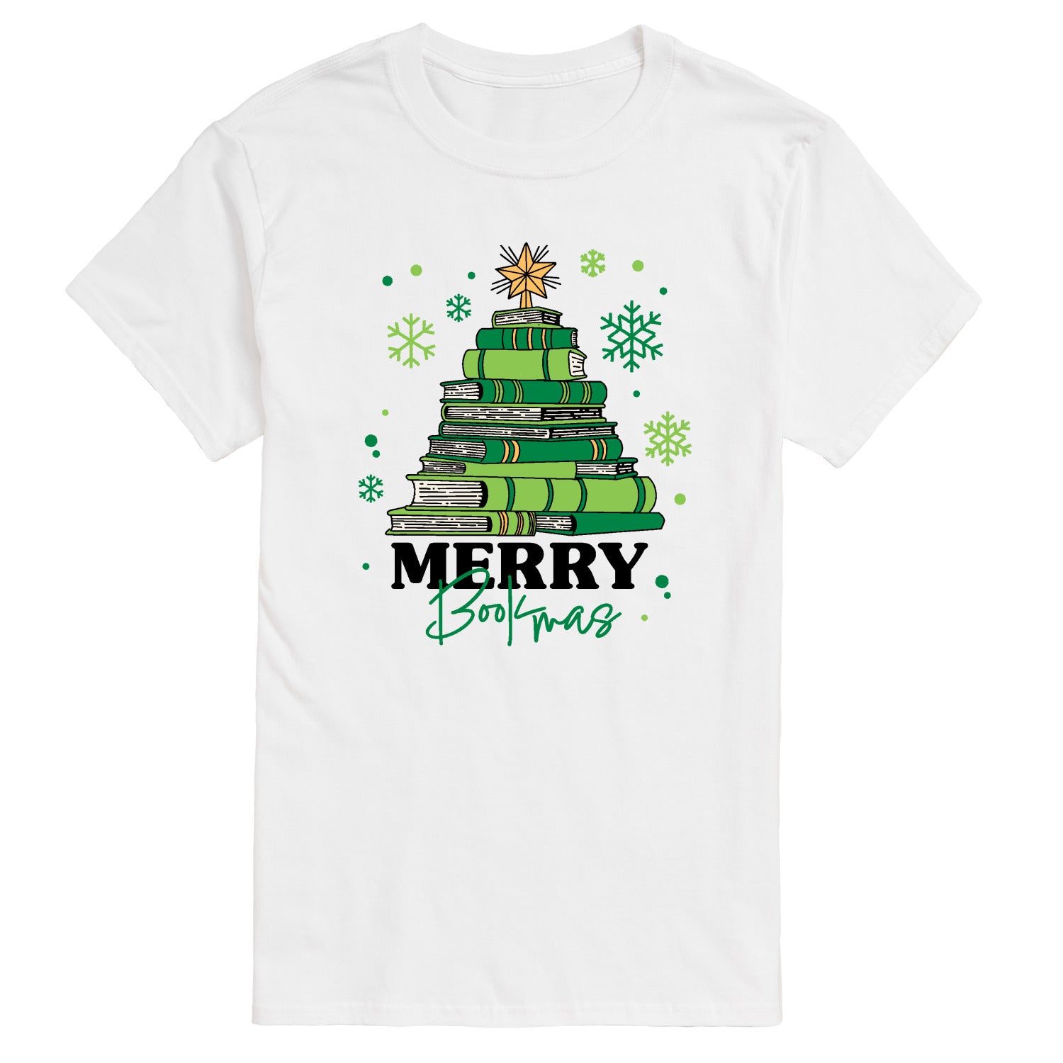Instant Message - Merry Bookmas - Men's Short Sleeve Graphic T-Shirt - Image 2