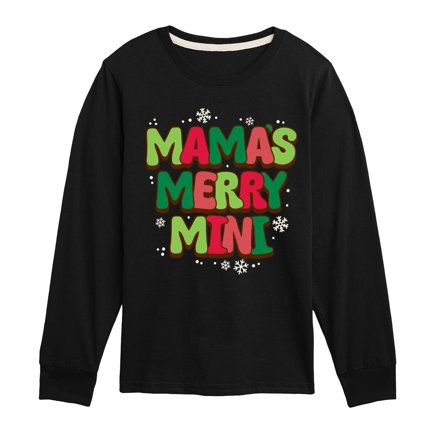 Instant Message - Mamas Merry Mini - Youth Long Sleeve Graphic T-shirt