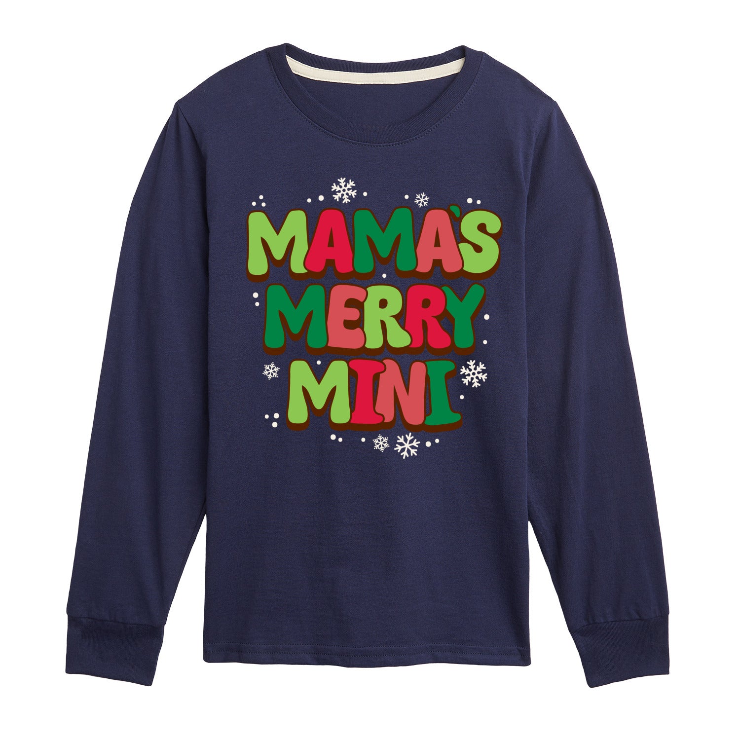 Instant Message - Mamas Merry Mini - Youth Long Sleeve Graphic T-shirt - Image 2