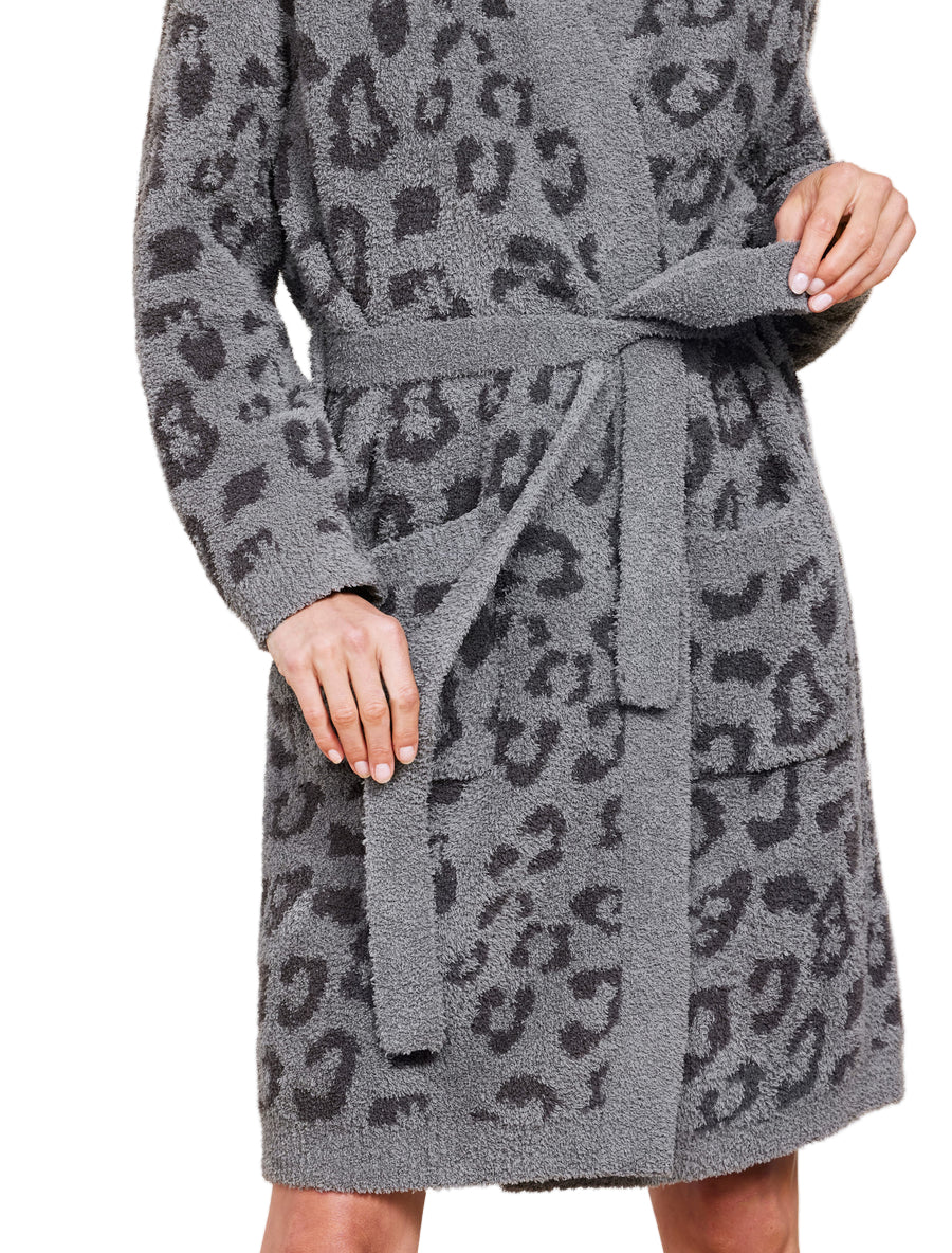 Barefoot Dreams Cozychic Women's Robe - Plush 100% Polyester Microfiber Animal Print Spa Loungewear Bathrobe - Image 2