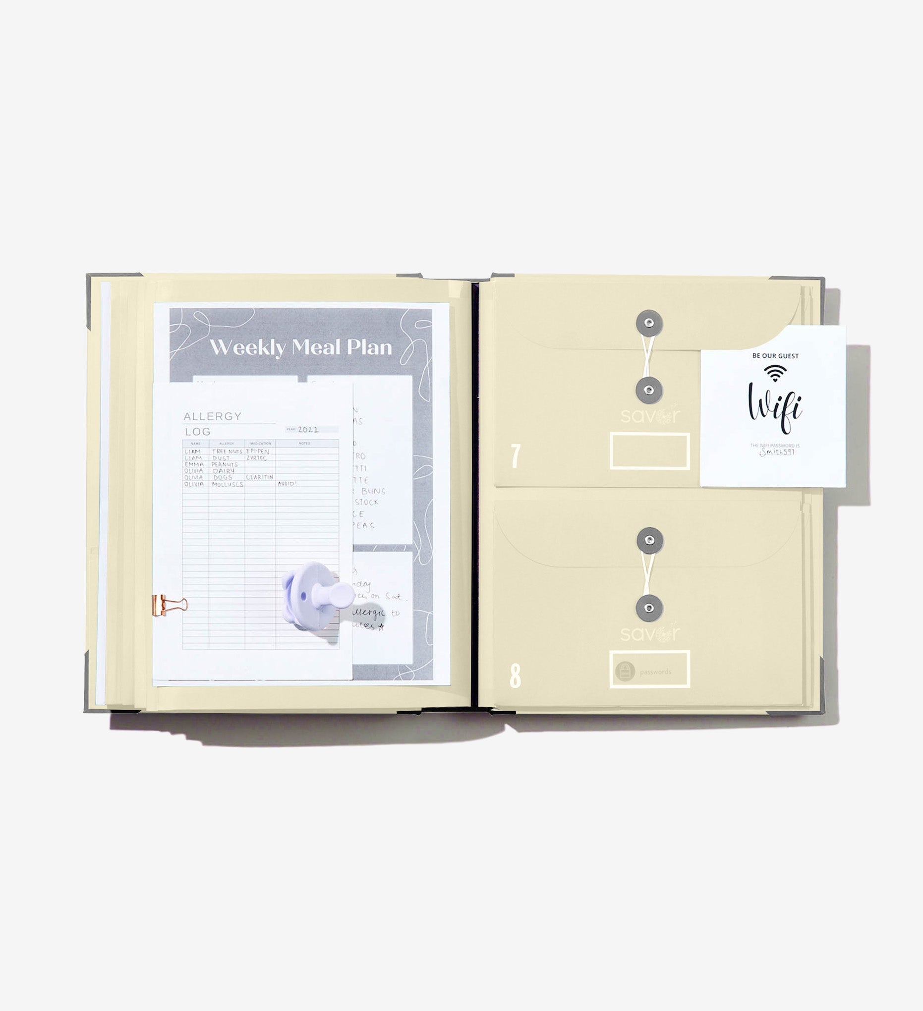 Savor Babysitter Binder