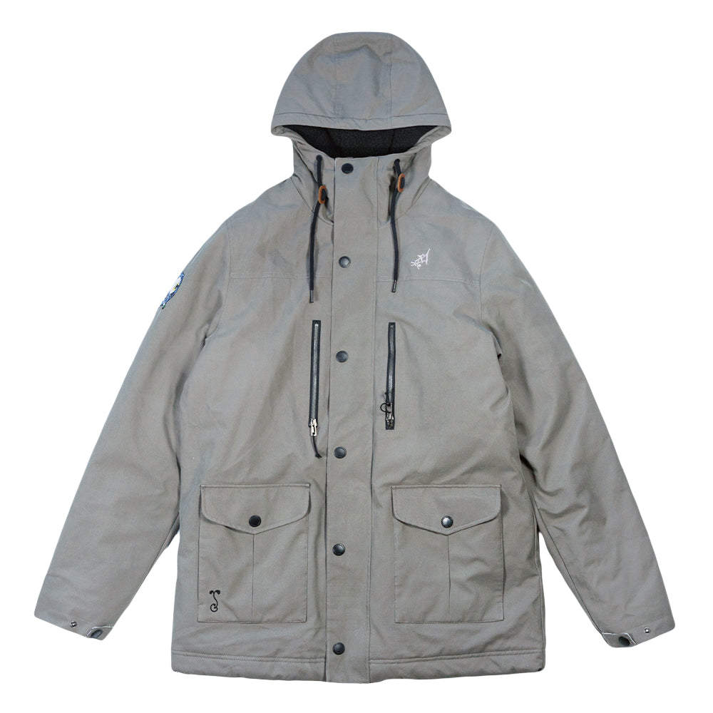 Grassroots California Aaron Brooks Split Moon Gray Parka Jacket - Image 3