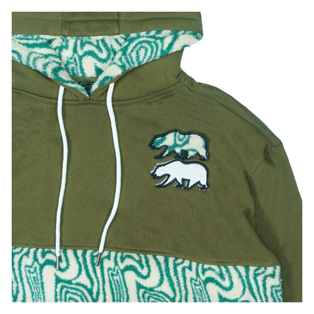 Grassroots California Removable Bear Green Fur Tall Pullover Hoodie - Image 3