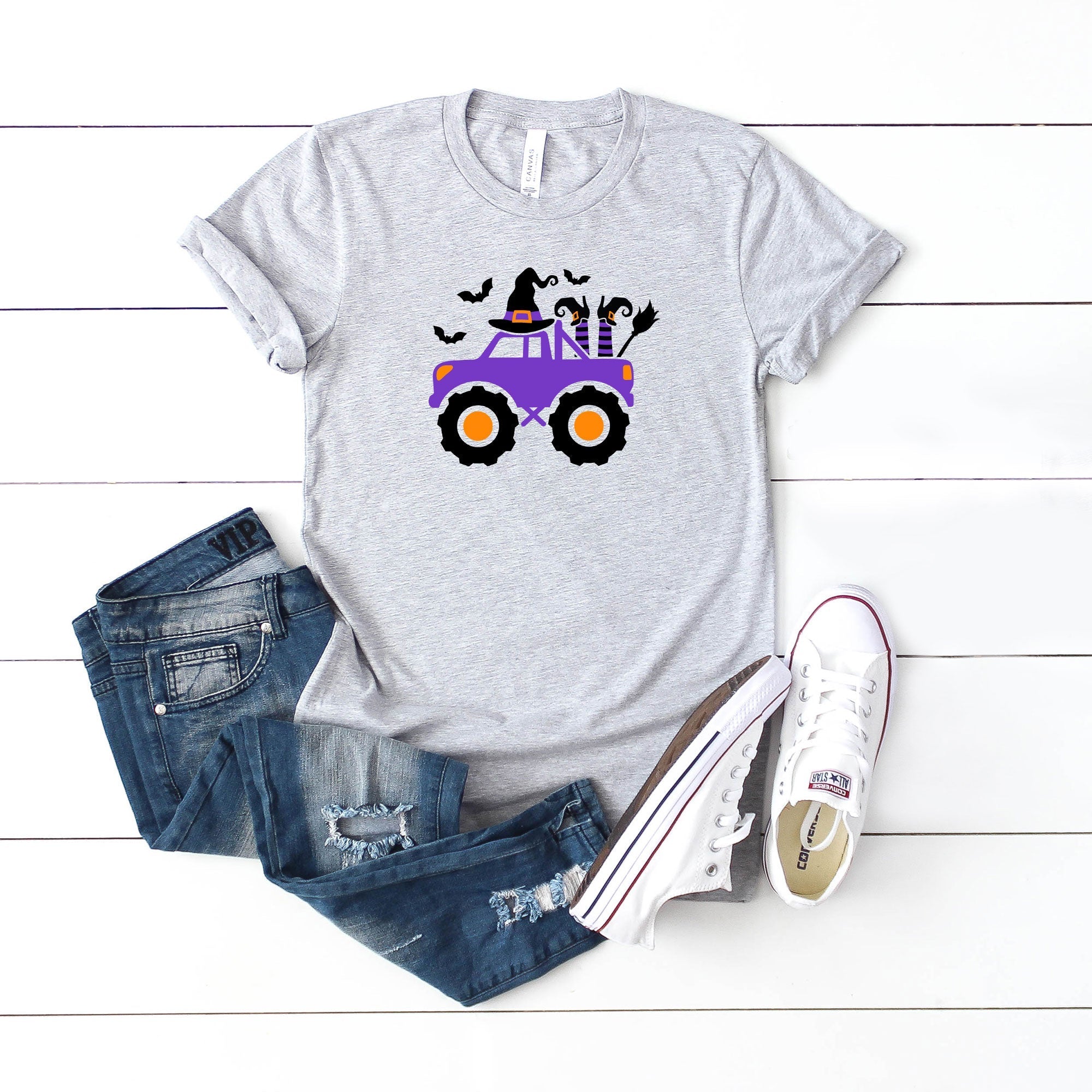 The Juniper Shop Youth Halloween Truck Graphic Short Sleeve Tee - Image 2