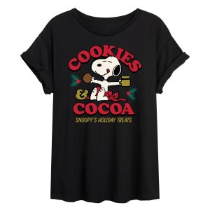 Peanuts - Cookies And Cocoa - Women's Oversized T-Shirt