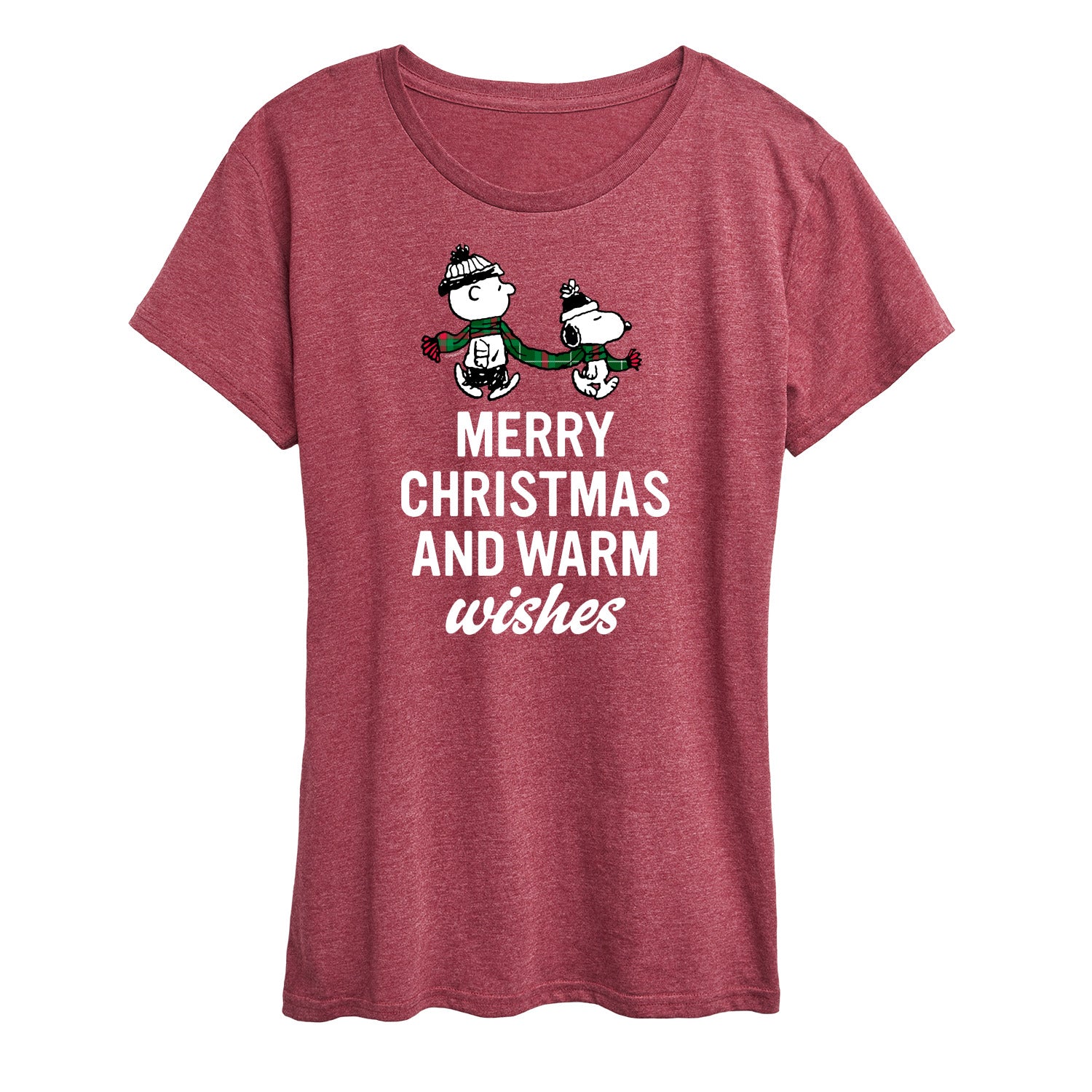 Peanuts - Women's Snoopy Winter Fun Short Sleeve Graphic Tshirts - Image 7