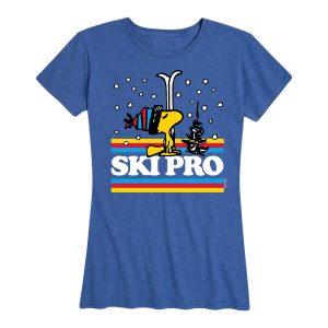 Peanuts - Women's Snoopy Winter Fun Short Sleeve Graphic Tshirts