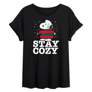 Peanuts - Stay Cozy - Women's Oversized T-Shirt