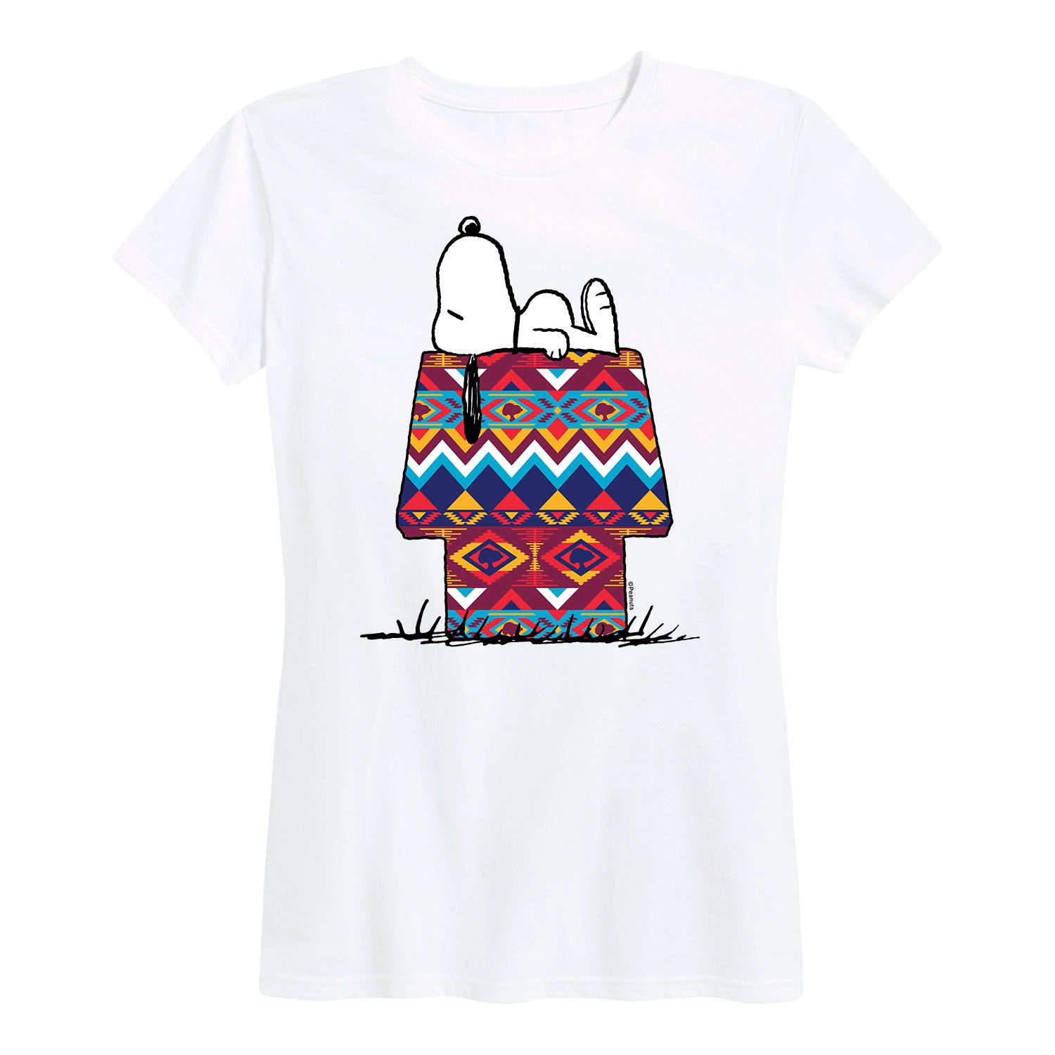 Peanuts - Snoopy Western Blanket Fill - Women's Short Sleeve Graphic T-Shirt - Image 2