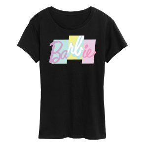 Barbie - Color Block Behind Logo - Women's Short Sleeve Graphic T-Shirt