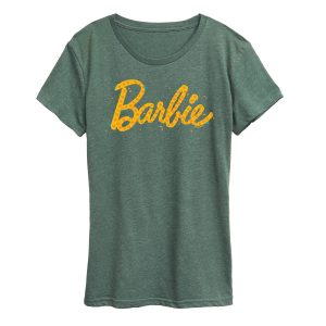 Barbie - Floral Filled Logo - Women's Short Sleeve Graphic T-Shirt