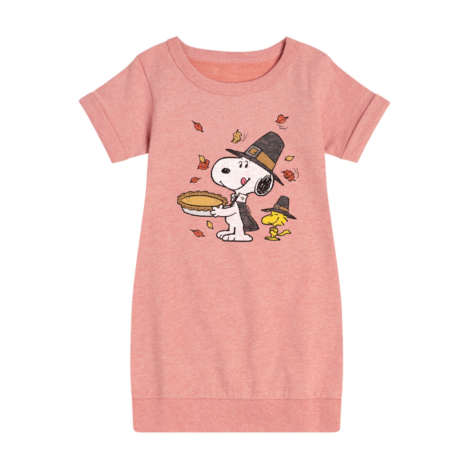 Peanuts - Thanksgiving Scene - Toddler And Youth Girls Fleece Dress