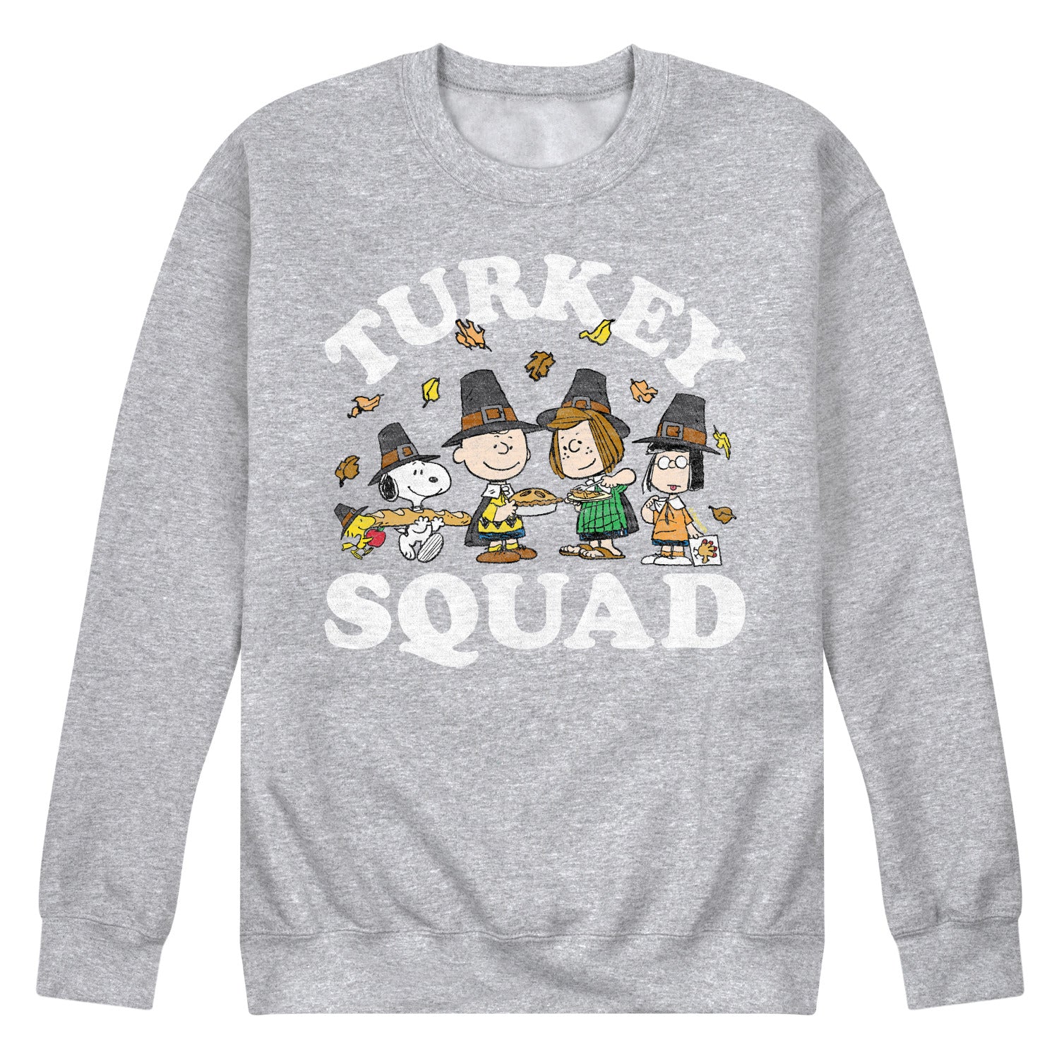 Peanuts - Turkey Squad - Men's Crew Neck Fleece Pullover