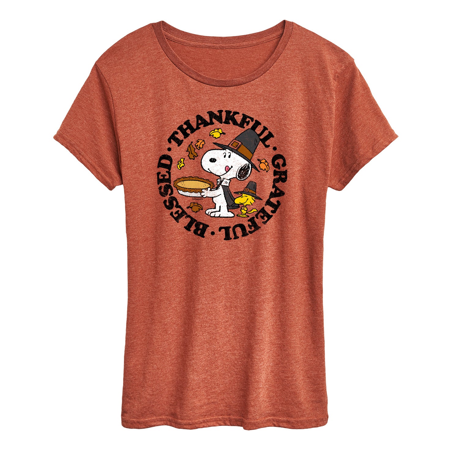 Peanuts - Thankful Grateful Blessed - Women's Short Sleeve Graphic T-Shirt