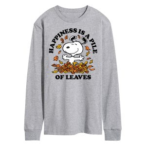 Peanuts - Happiness Is A Pile Of Leaves - Men's Long Sleeve T-Shirt