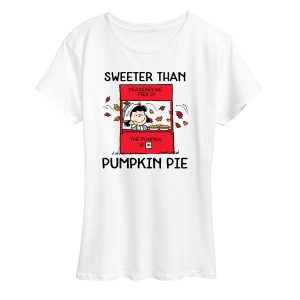 Peanuts - Sweeter Than Pumpkin Pie - Women's Short Sleeve Graphic T-Shirt