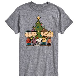 Peanuts - Snoopy And Friends Christmas Tree - Men's Short Sleeve Graphic T-Shirt
